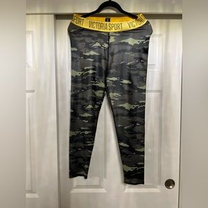Victoria’s Sport Camouflage leggings with gold waist. (SOLD)